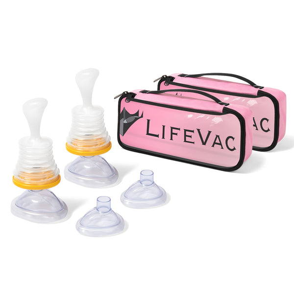LifeVac 2 Pink Travel Kit Bundle