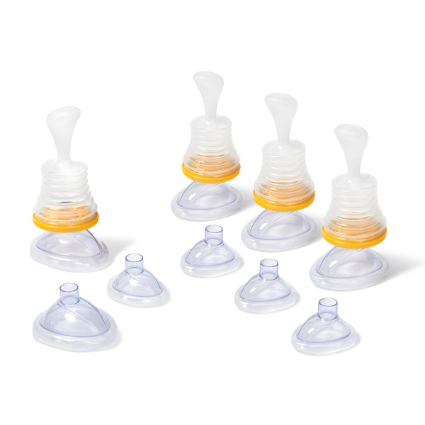 LifeVac School Kit: 4 devices, 4 adult masks, 4 pediatric masks, 1 practice mask